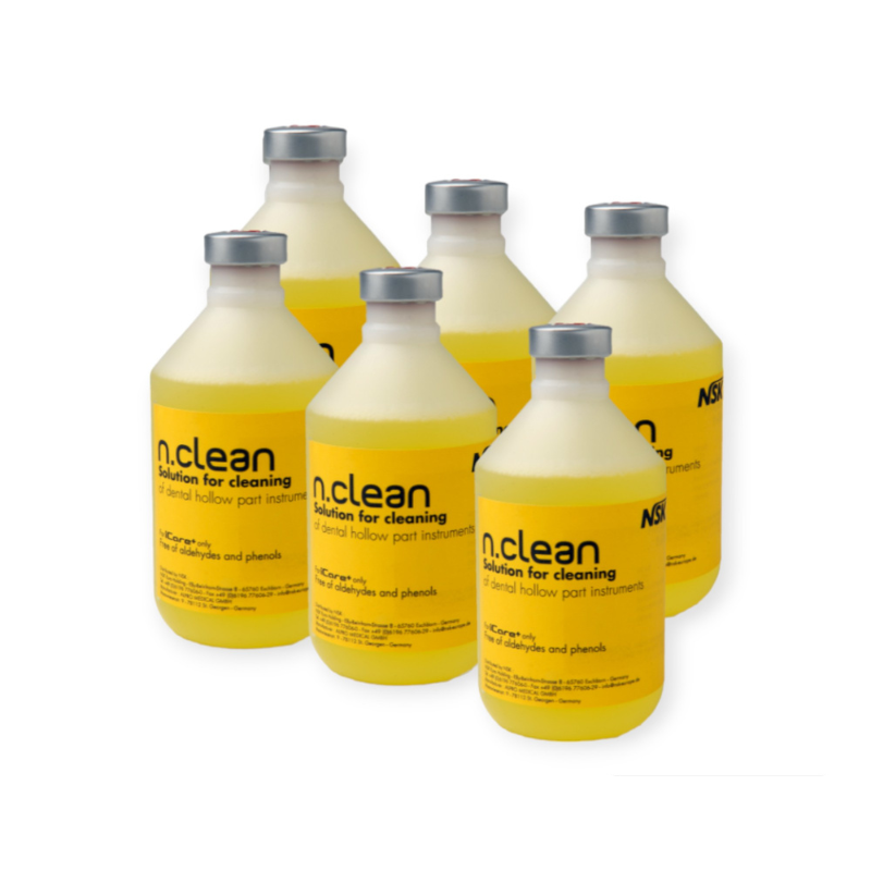 Flacons de solution de nettoyage n.clean NSK pour instruments dentaires rotatifs